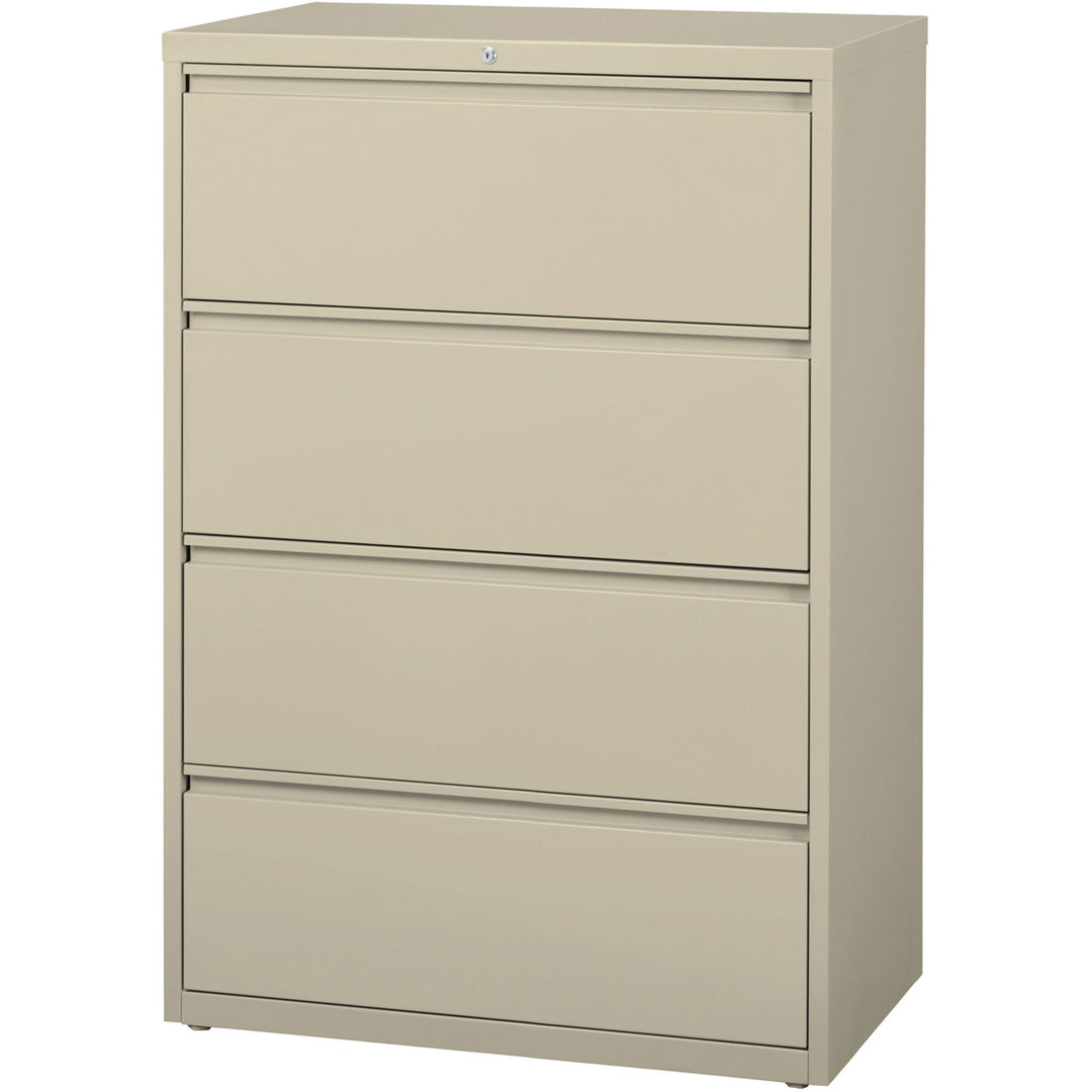 Image of Lorell Lateral File, 4-Drawer, 36"x18-5/8"x52-1/2", Putty