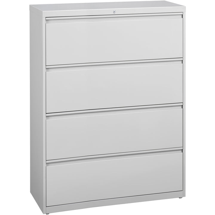 Image of Lorell Lateral File, 4-Drawer, 42"x18-5/8"x52-1/2", Lt Gray