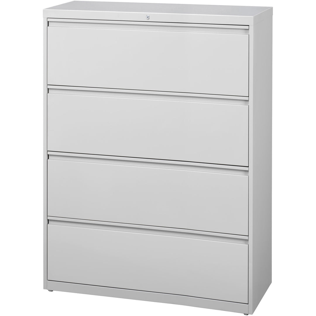 Image of Lorell Lateral File, 4-Drawer, 42"x18-5/8"x52-1/2", Lt Gray