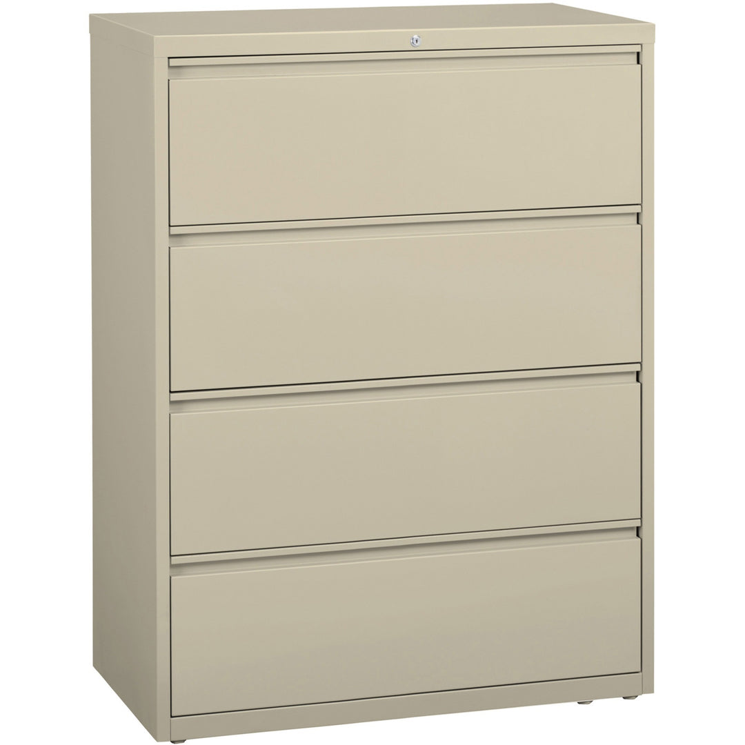 Image of Lorell Lateral File, 4-Drawer, 42"x18-5/8"x52-1/2", Putty