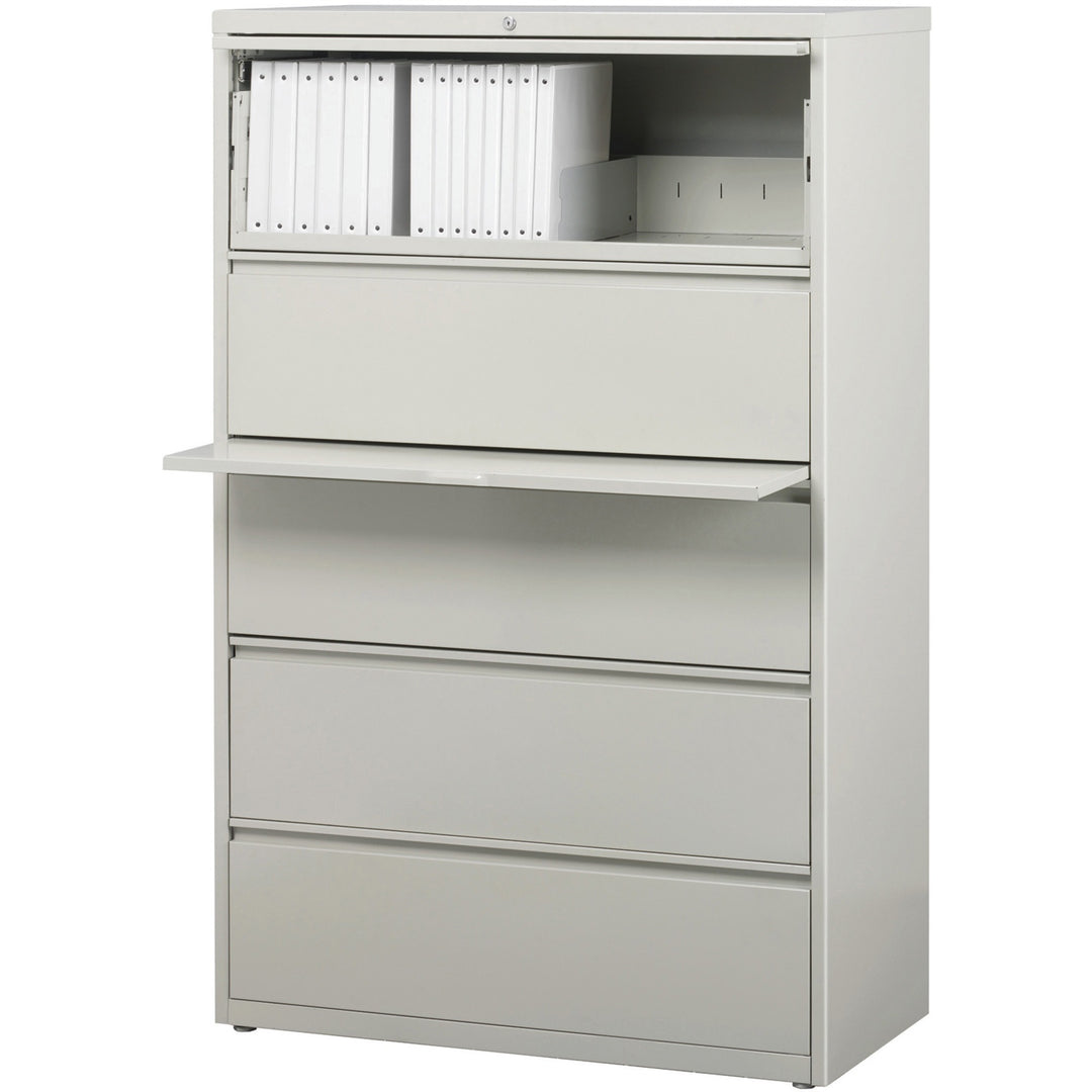 Image of Lorell Lateral File,5-Drawer,36"x18-5/8"x67-5/8", Lt Gray