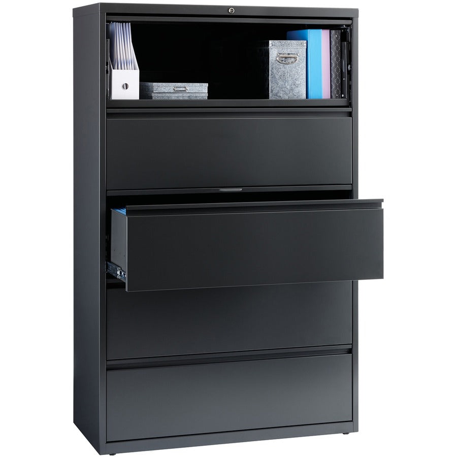 Image of Lorell Lateral File,5-Drawer,42"x18-5/8"x67-11/16",Charcoal