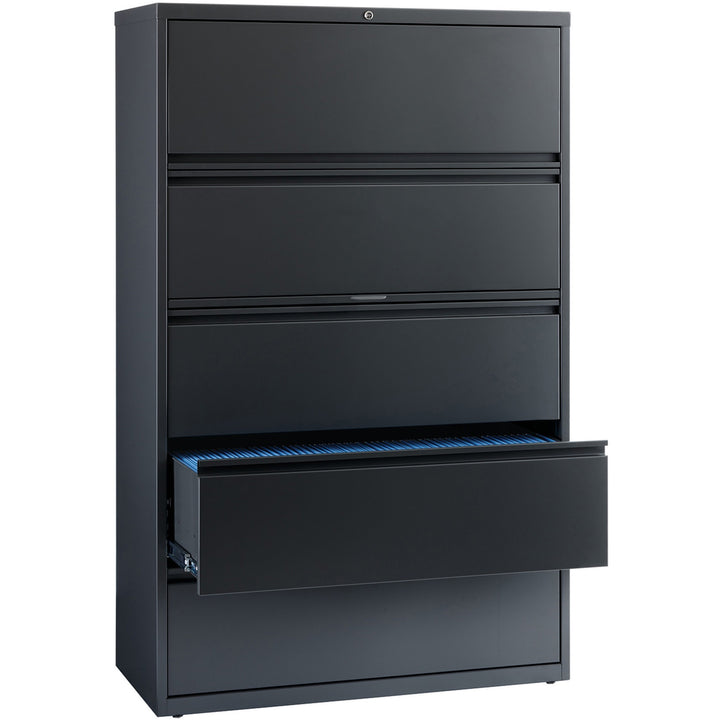 Image of Lorell Lateral File,5-Drawer,42"x18-5/8"x67-11/16",Charcoal
