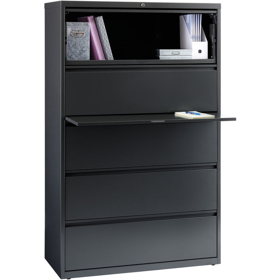 Image of Lorell Lateral File,5-Drawer,42"x18-5/8"x67-11/16",Charcoal