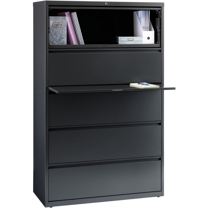 Image of Lorell Lateral File,5-Drawer,42"x18-5/8"x67-11/16",Charcoal