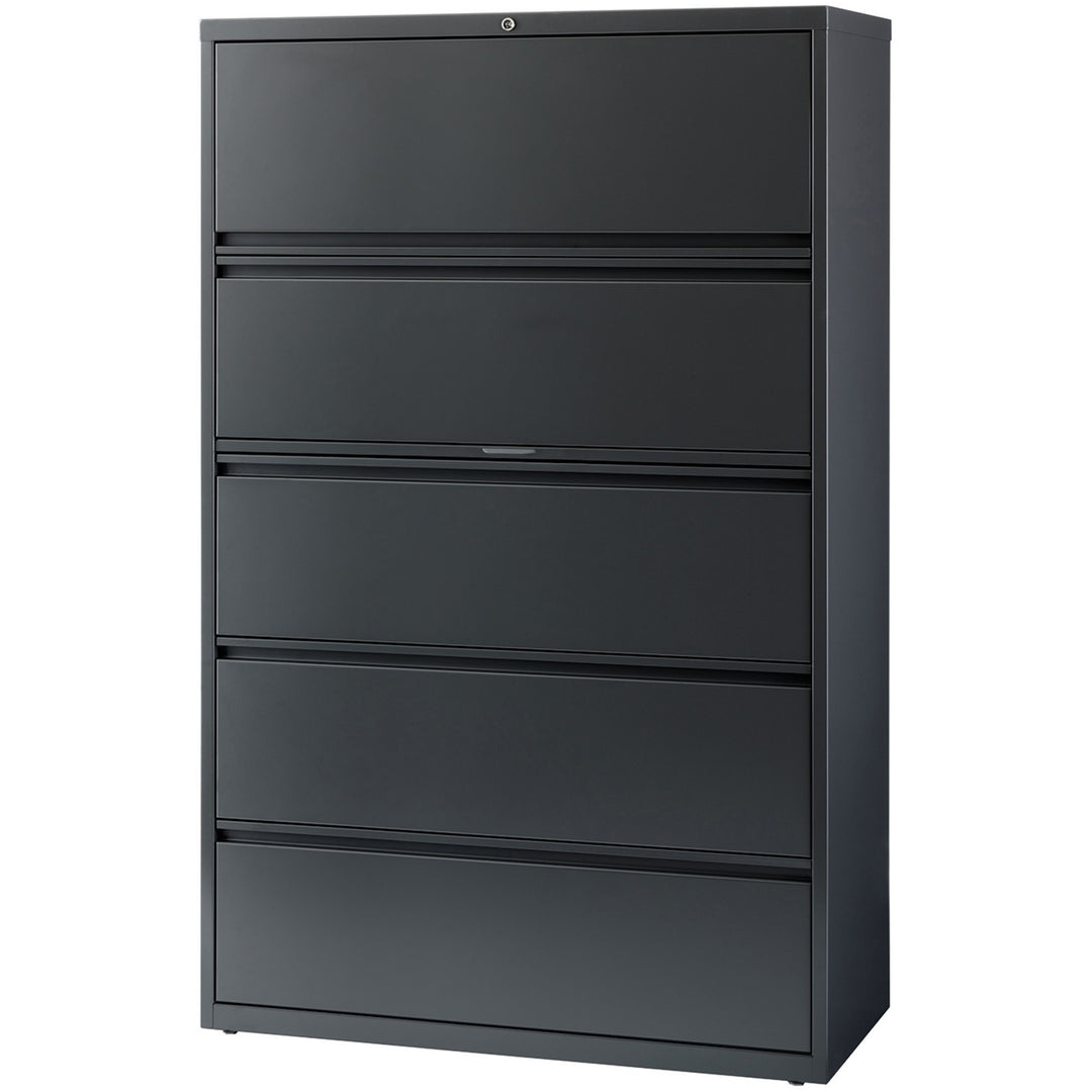 Image of Lorell Lateral File,5-Drawer,42"x18-5/8"x67-11/16",Charcoal
