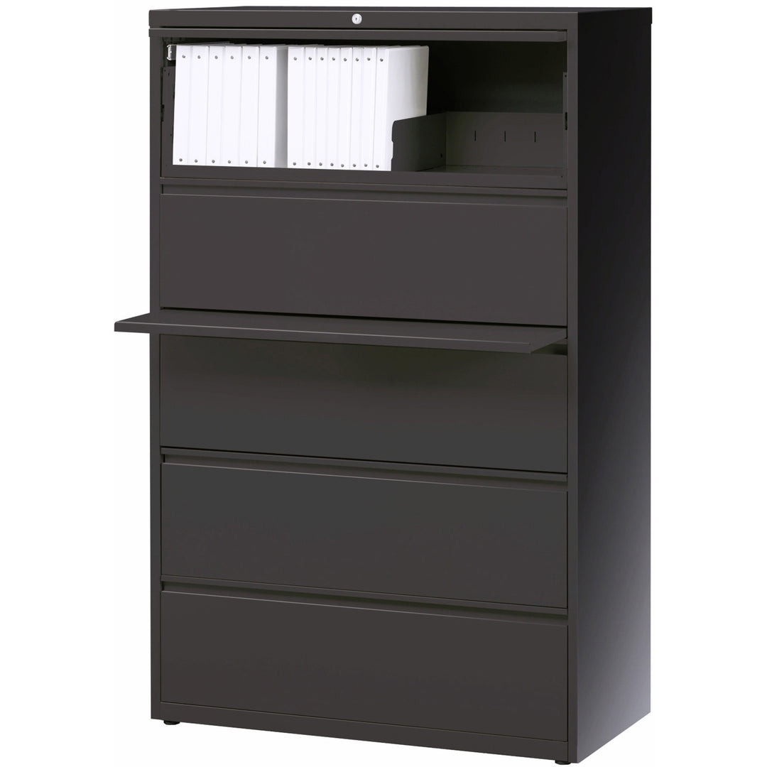 Image of Lorell Lateral File,5-Drawer,42"x18-5/8"x67-11/16",Charcoal
