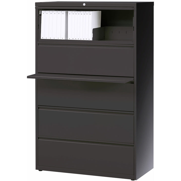 Image of Lorell Lateral File,5-Drawer,42"x18-5/8"x67-11/16",Charcoal