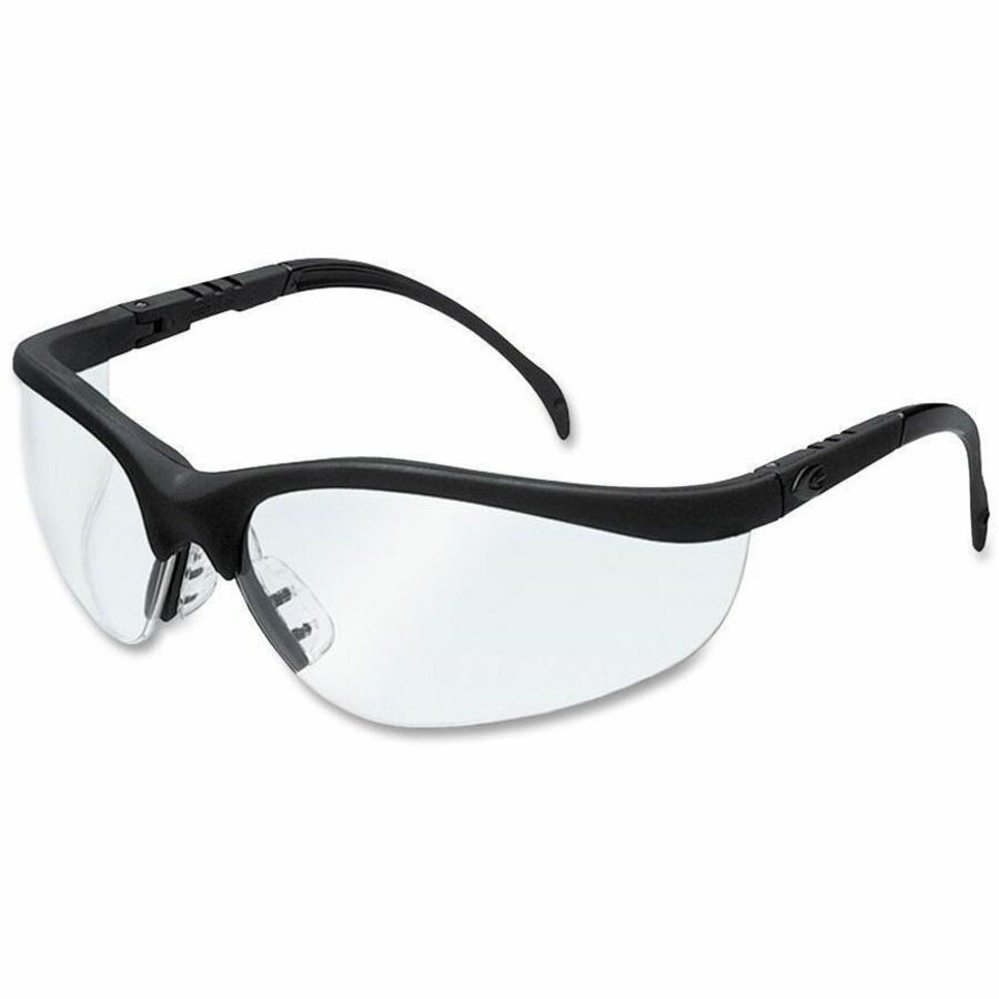 Image of MCR Safety KD110 Klondike Safety Glasses, Ultraviolet Protection, Clear Lens, Matte Black Frame, Lightweight, 1 Each