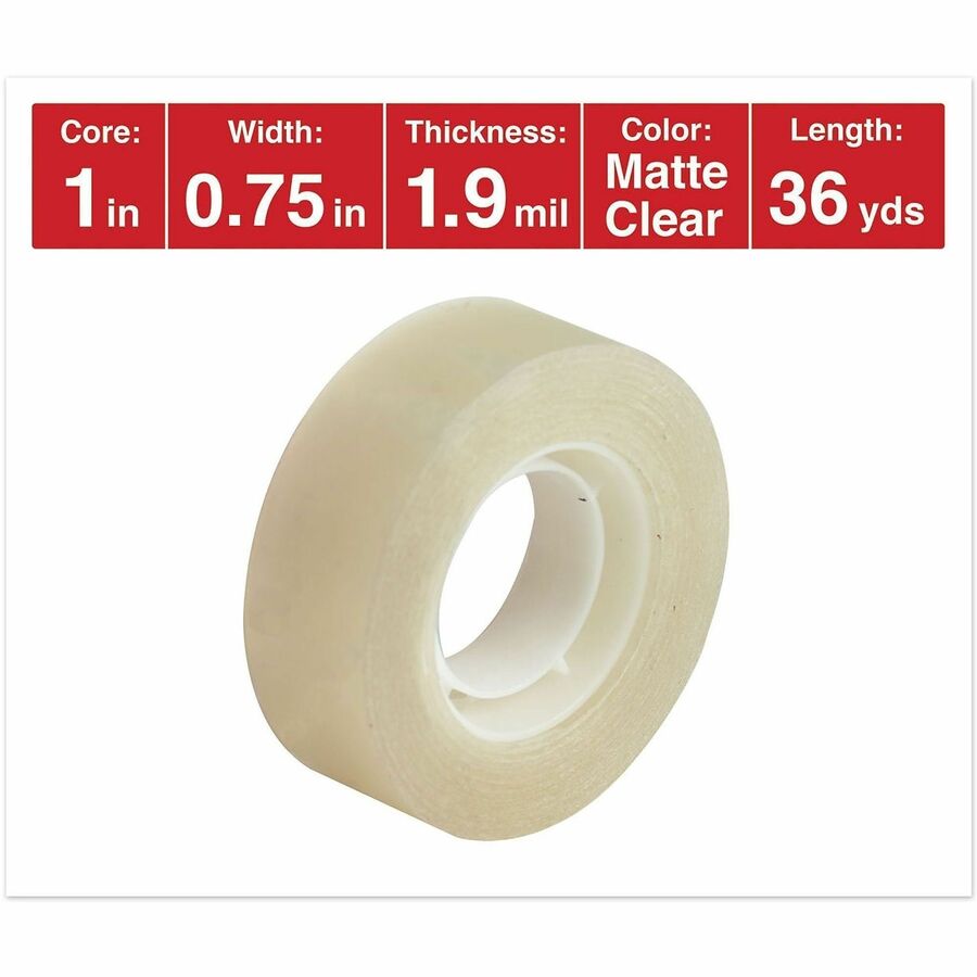 Image of Universal UNV83436 Invisible Tape, 1" Core, 0.75" x 36 yds, Clear