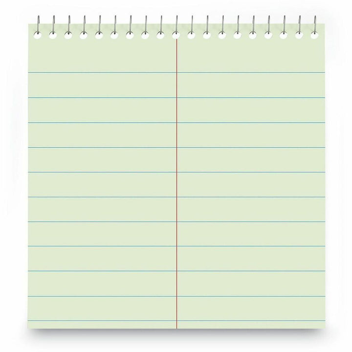 Image of Universal® Steno Pads, Red Cover, Pitman Rule, (60) Green-Tint 6 x 9 Sheets