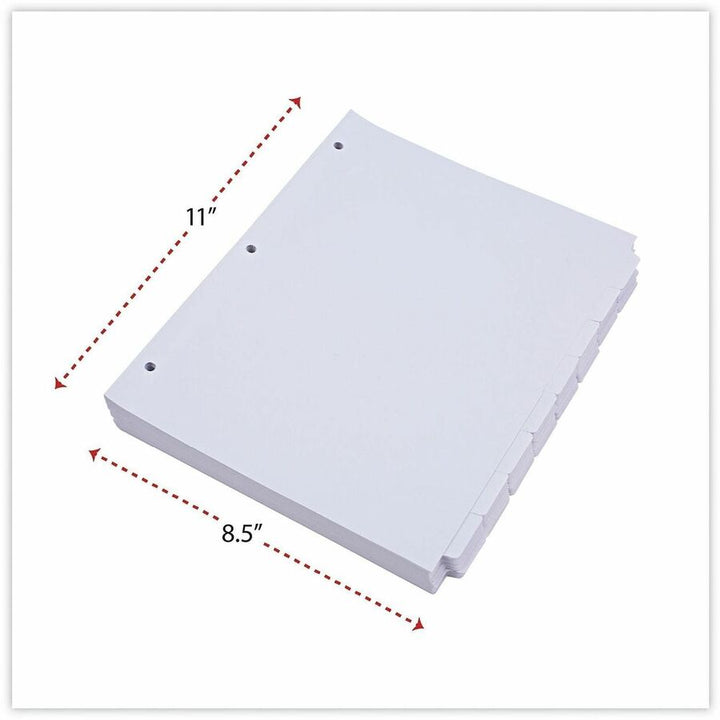 Image of Universal UNV20845 Self-Tab Index Dividers, 8-Tab, 11 x 8.5, White, 24 Sets