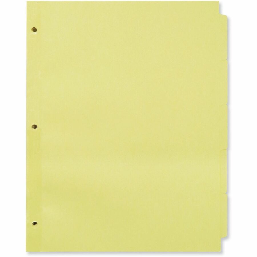 Image of Universal UNV20836 Self-Tab Index Dividers, 5-Tab, 11 x 8.5, Buff, 36 Sets