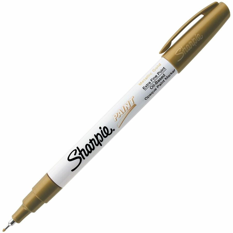 Image of Sharpie 35532 Extra Fine Oil-Based Paint Markers, Gold Ink, Oil Based, 1 Each