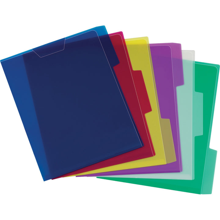 Image of Pendaflex® Poly View Folder, 1/3 Cut Tabs, Letter, 6/PK, Assorted