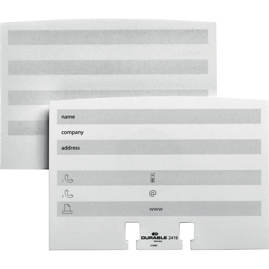 Image of Durable® Telindex Desk Address Card File, Holds 500 2.88 X 4.13 Cards, 5.13 X 9.31 X 3.56, Plastic, Graphite/black