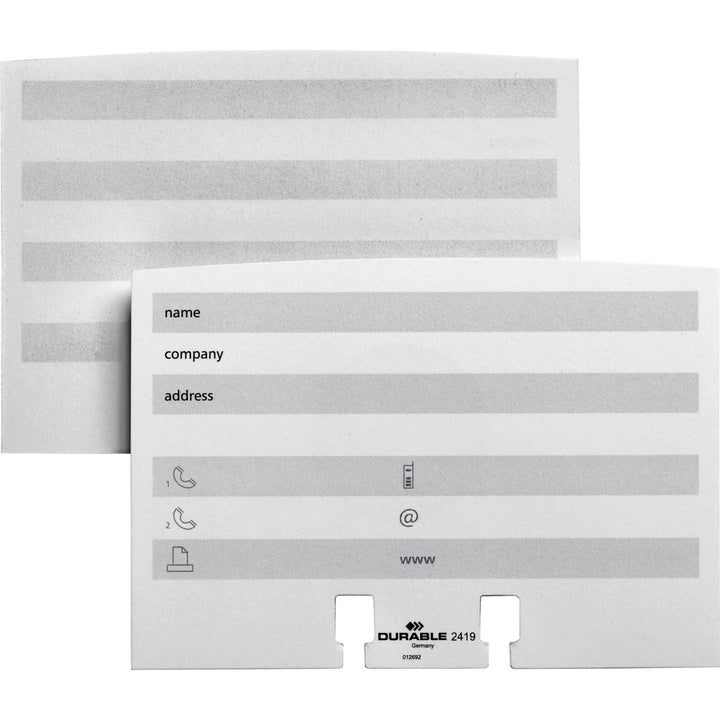 Image of Durable® Telindex Desk Address Card File, Holds 500 2.88 X 4.13 Cards, 5.13 X 9.31 X 3.56, Plastic, Graphite/black