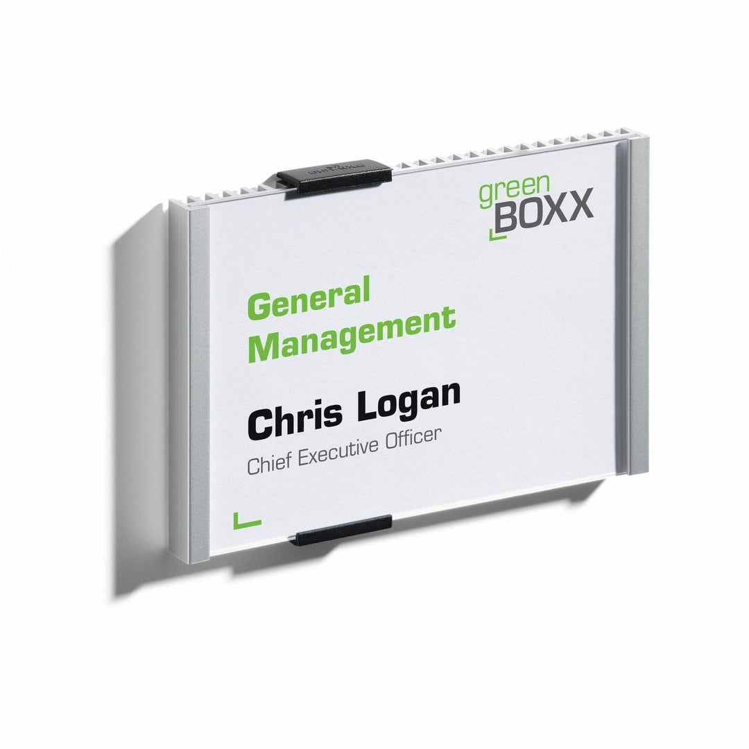 Image of Durable Office Products Information Sign, 6-1/16"x1/2"x4-5/16", Acrylic Front Panel