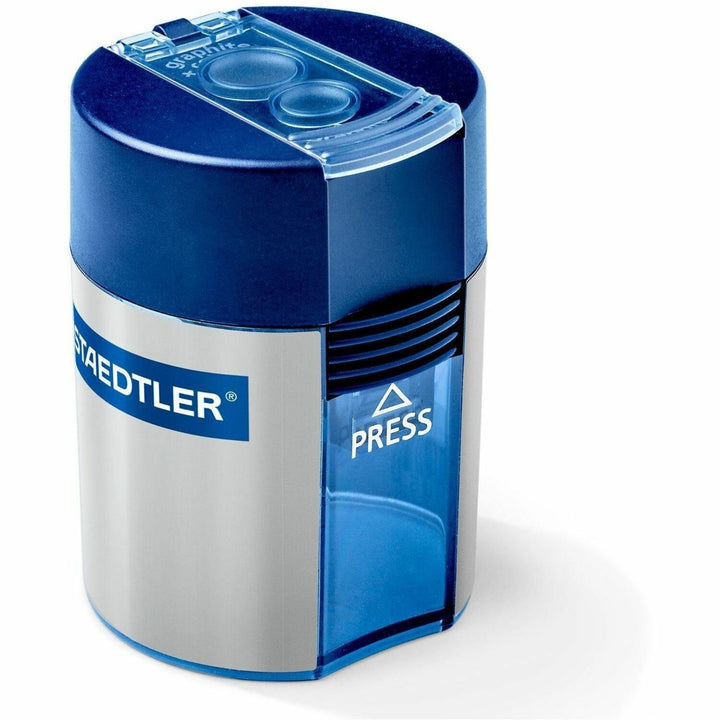 Image of Staedtler 512-001 Double-hole Tub Pencil Sharpener, 2 Hole(s), 1.5" H x 1.5" Width, Plastic, 1 Each