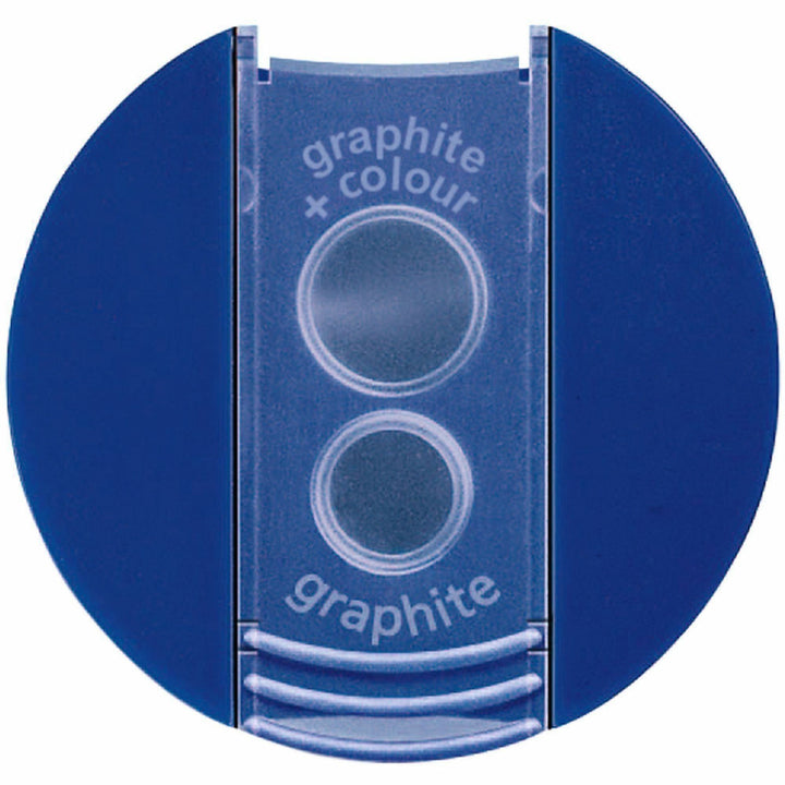 Image of Staedtler 512-001 Double-hole Tub Pencil Sharpener, 2 Hole(s), 1.5" H x 1.5" Width, Plastic, 1 Each