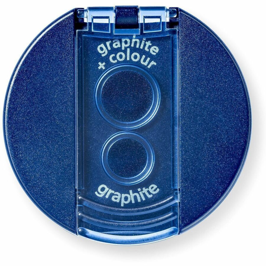 Image of Staedtler 512-001 Double-hole Tub Pencil Sharpener, 2 Hole(s), 1.5" H x 1.5" Width, Plastic, 1 Each