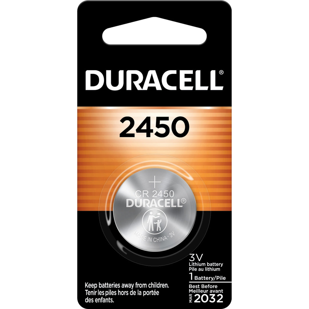 Image of Duracell DL2450BPK Coin Cell General Purpose Battery, For Multipurpose, 3 V DC, 1 Each