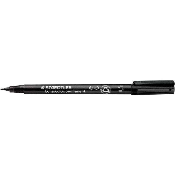 Image of Staedtler® Fiber Tip Marker Permanent, Superfine, 10/BX, Black