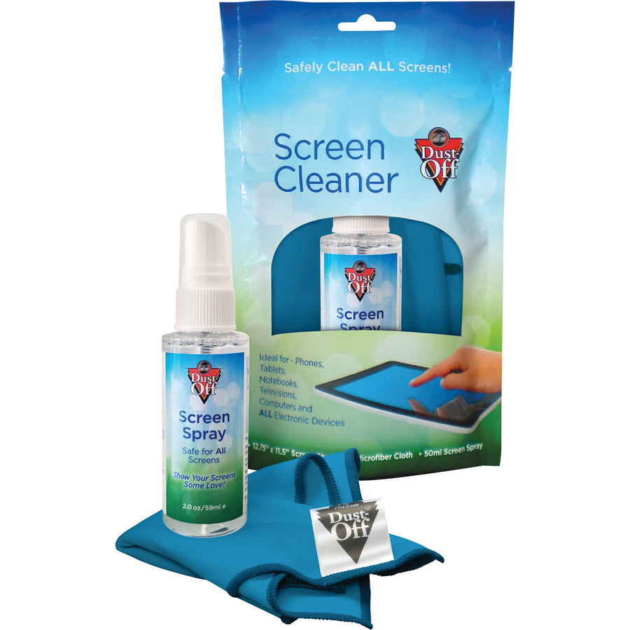Image of Falcon Dust-Off DPTC LCD Plasma Screen Care, For Display Screen, Desktop Computer, Notebook, Mobile Phone, Digital Camera, Gray, 1 Each