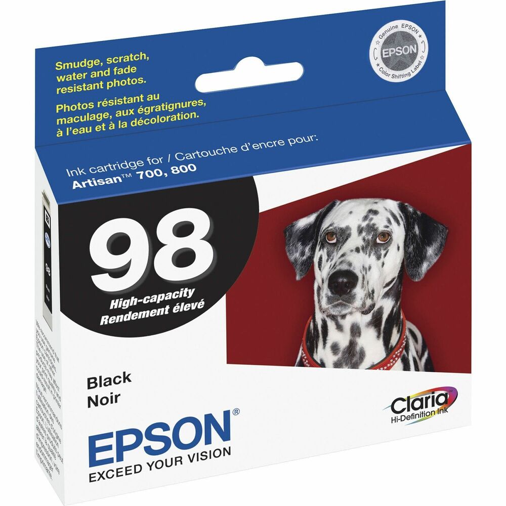 Image of Epson Ink Cartridge, Artisan 700/800, 545 Page Yield, BK