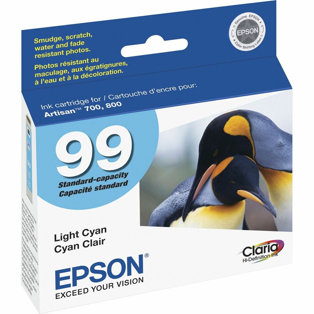 Image of Epson Ink Cartridge, Artisan 700/800, 500 Page Yield, Light CYN