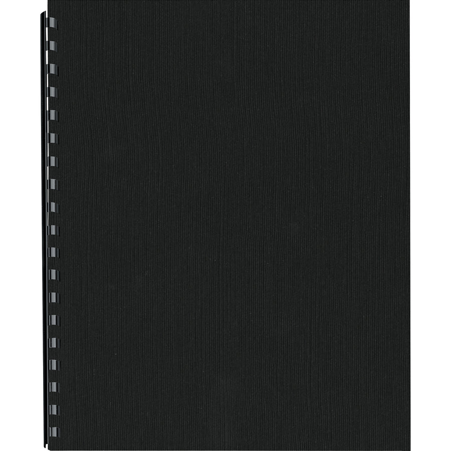Image of Fellowes® Expressions Linen Texture Presentation Covers for Binding Systems, Black, 11 x 8.5, Unpunched, 200/Pack