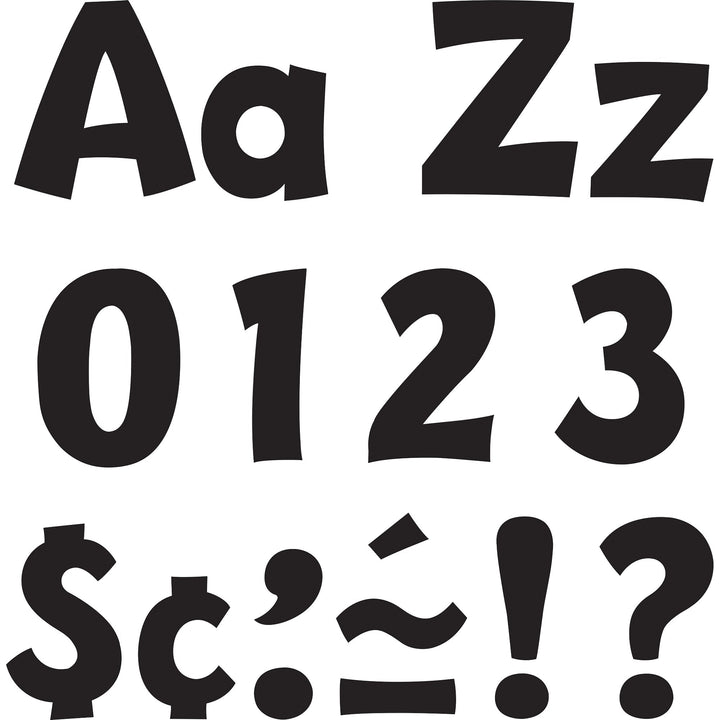 Image of Trend Enterprises Pin-up Ready Letters, 4", Pre-punched, Black