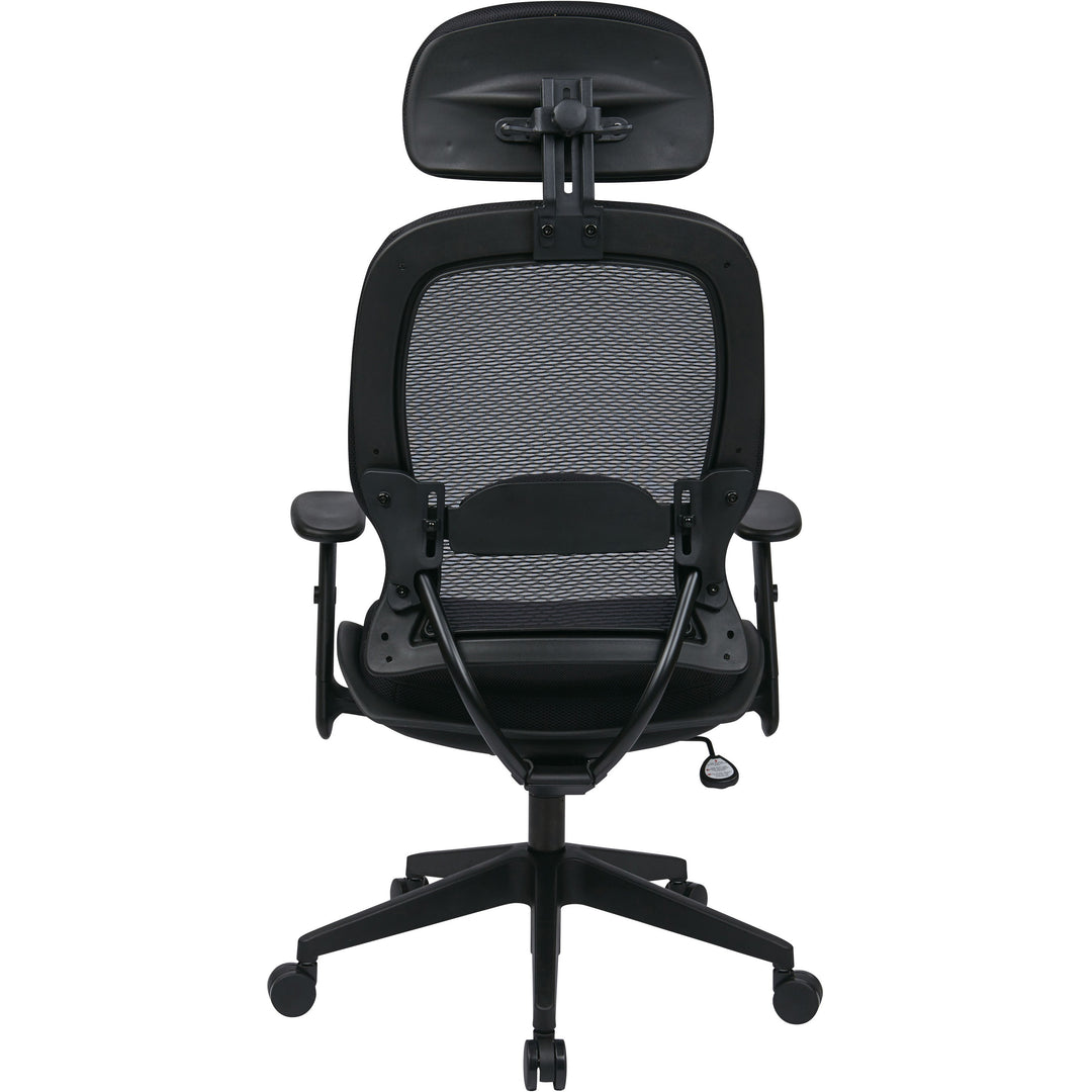 Image of OSP Furniture Executive High-Back Chair, 27"x27.625"x47.813-56.125", BK