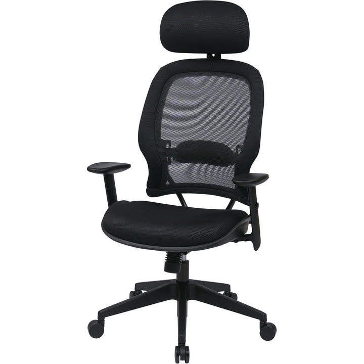 Image of OSP Furniture Executive High-Back Chair, 27"x27.625"x47.813-56.125", BK