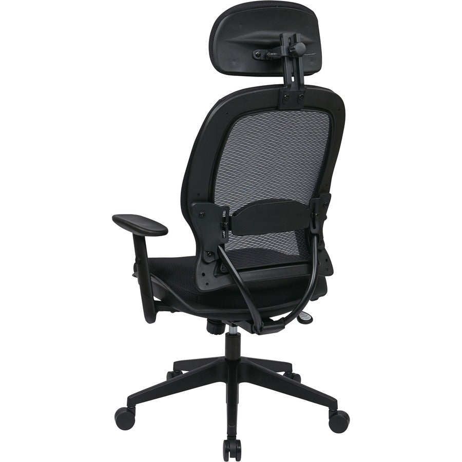 Image of OSP Furniture Executive High-Back Chair, 27"x27.625"x47.813-56.125", BK