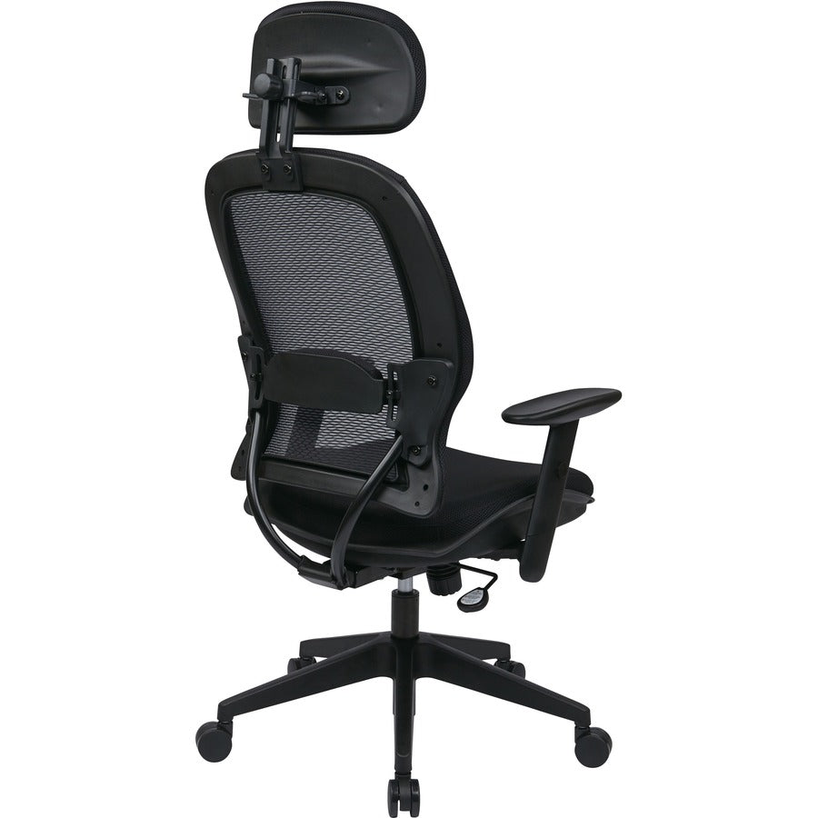 Image of OSP Furniture Executive High-Back Chair, 27"x27.625"x47.813-56.125", BK