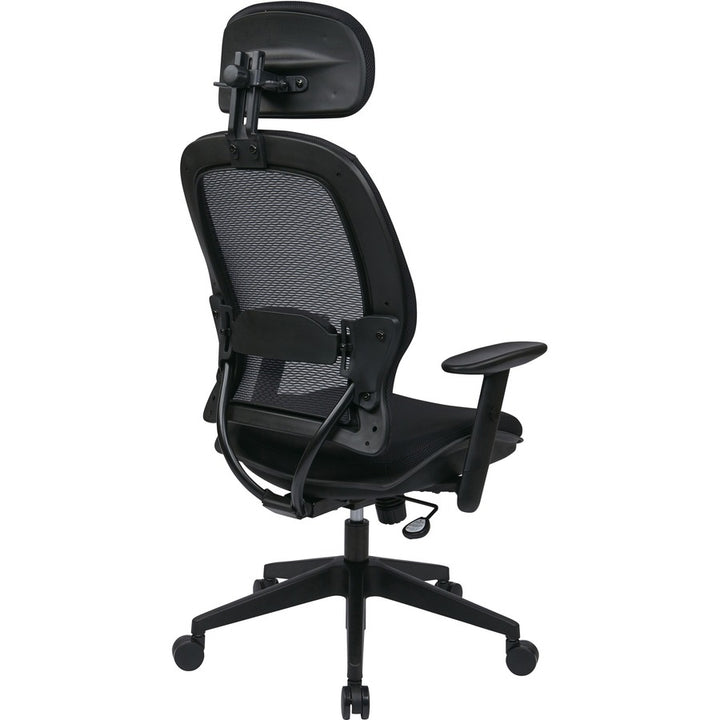 Image of OSP Furniture Executive High-Back Chair, 27"x27.625"x47.813-56.125", BK