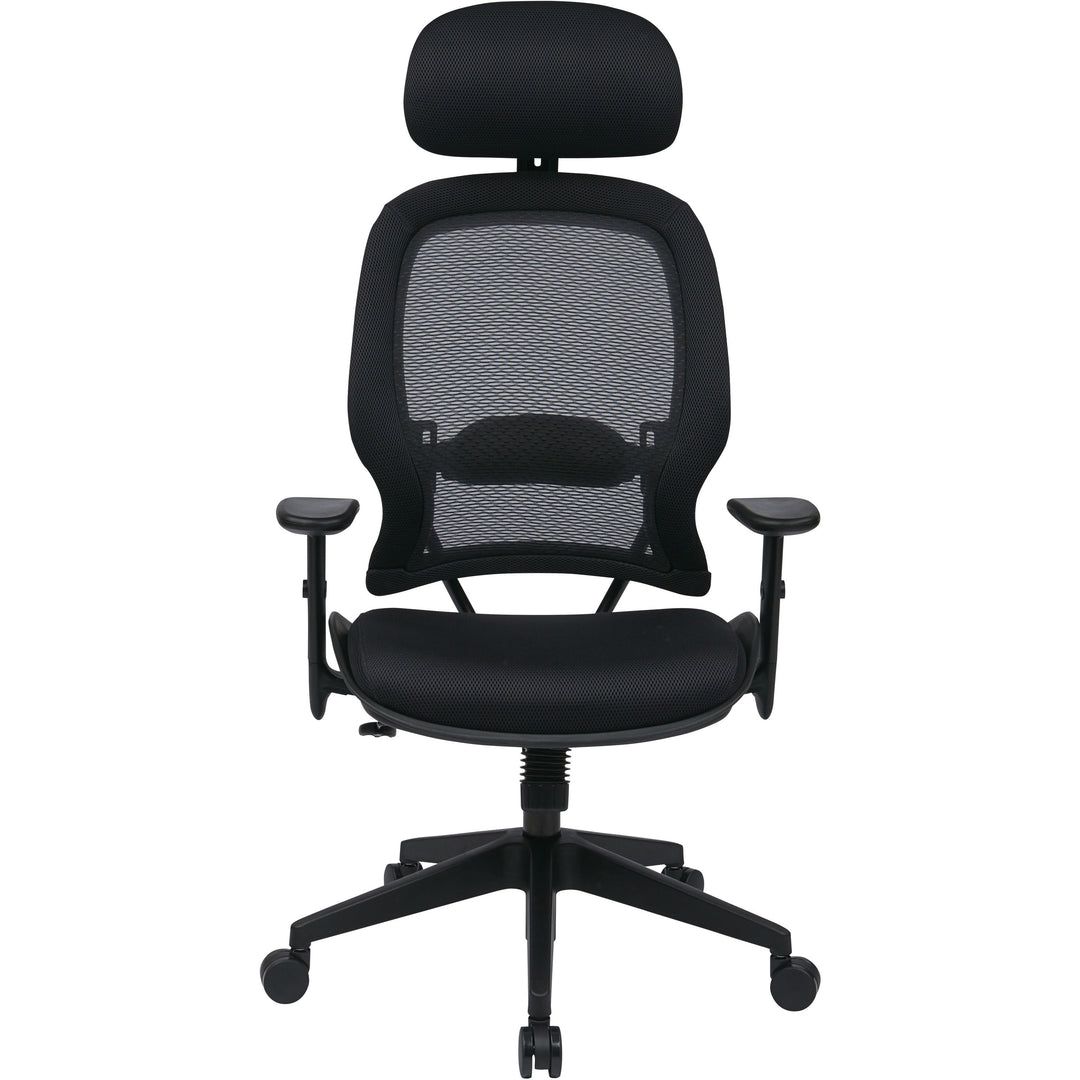 Image of OSP Furniture Executive High-Back Chair, 27"x27.625"x47.813-56.125", BK