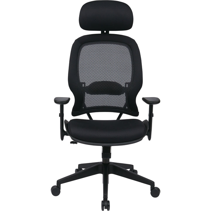Image of OSP Furniture Executive High-Back Chair, 27"x27.625"x47.813-56.125", BK
