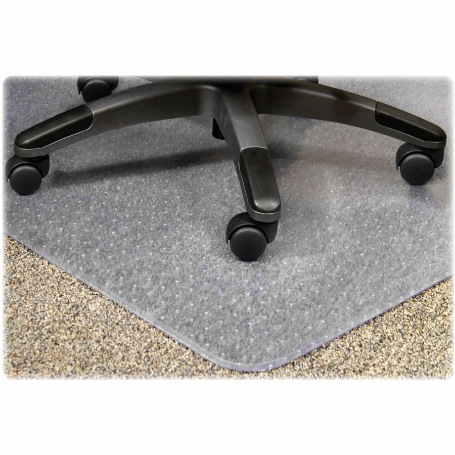 Image of Lorell Rectangular Chairmat, Studded, Medium Pile, 46"x60", Clear