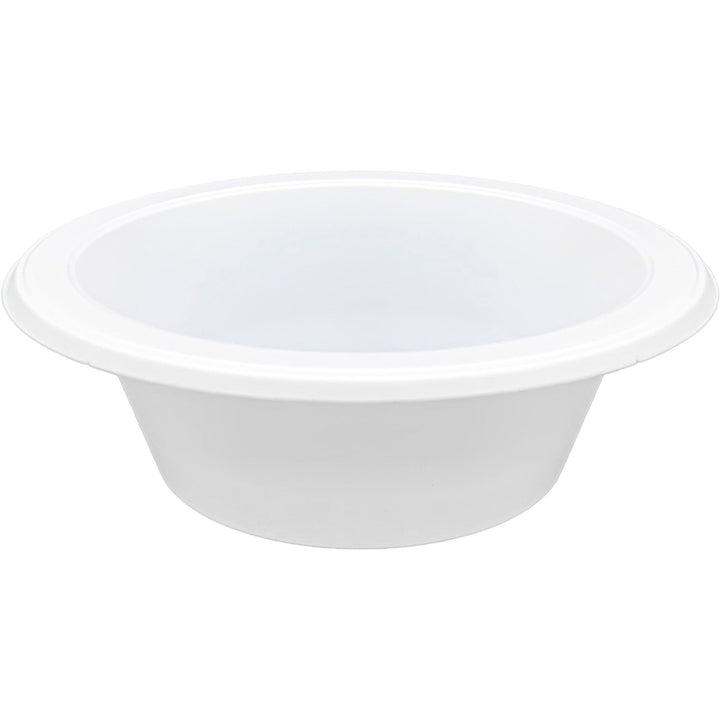 Image of Genuine Joe 10424 12 oz Reusable Plastic Bowls, Serving, Disposable, White, Plastic Body, 125 / Pack