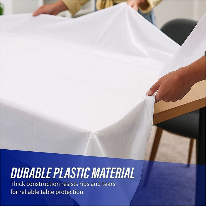 Image of Genuine Joe Table Cover Roll, Plastic, 40"x300', White