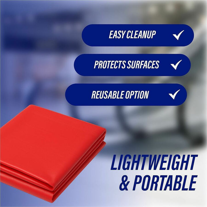 Image of Genuine Joe Table Covers, Plastic, 54"x108", 6/PK, Red