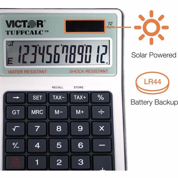 Image of Victor® Tuffcalc Desktop Calculator, 12-Digit Lcd