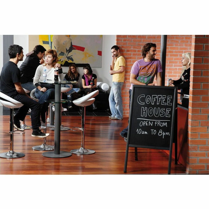 Image of Bi-silque Wet-Erase Sign Board, 2-Sided, 23-3/4"x30"x45-1/2", BK