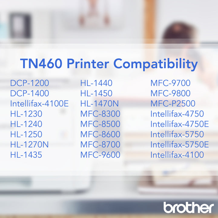 Image of Brother TN460 High-yield Toner Cartridge, 6000 Pages, 1 Each