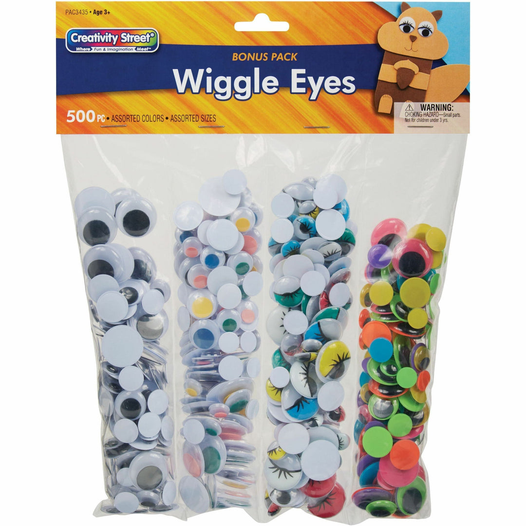 Image of Pacon® Wiggle Eyes, 500/PK, Assorted Colors/Sizes