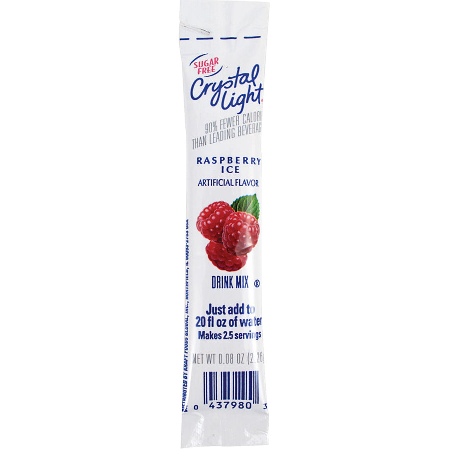 Image of Crystal Light On The Go 7980 On-The-Go Raspberry Mix Sticks, Powder, 0.08 oz, Raspberry Ice, 30 / Box
