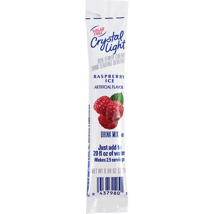 Image of Crystal Light On The Go 7980 On-The-Go Raspberry Mix Sticks, Powder, 0.08 oz, Raspberry Ice, 30 / Box
