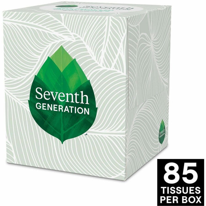 Image of Seventh Generation 13719 100% Recycled Facial Tissues, 2 Ply, White, Paper, 1 Box